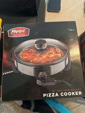 Pizza Cooker  Parini 12" Non Stick Electric Variable Temperature,, NEW IN BOX.